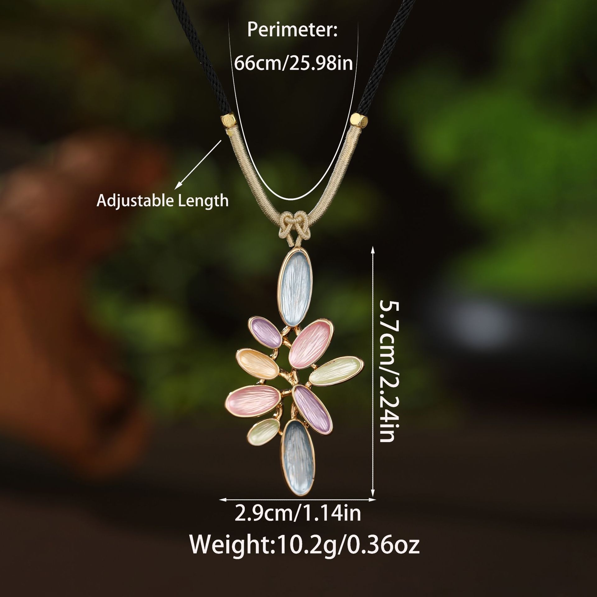 Petal Flower Pendant Necklace